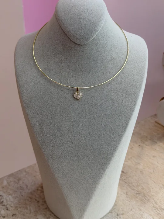 Kalp Charmlı Choker Kolye