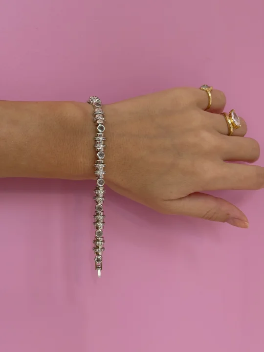 Taşlı Silver Bileklik