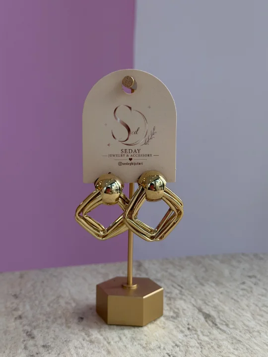 Gold Metal Küpe