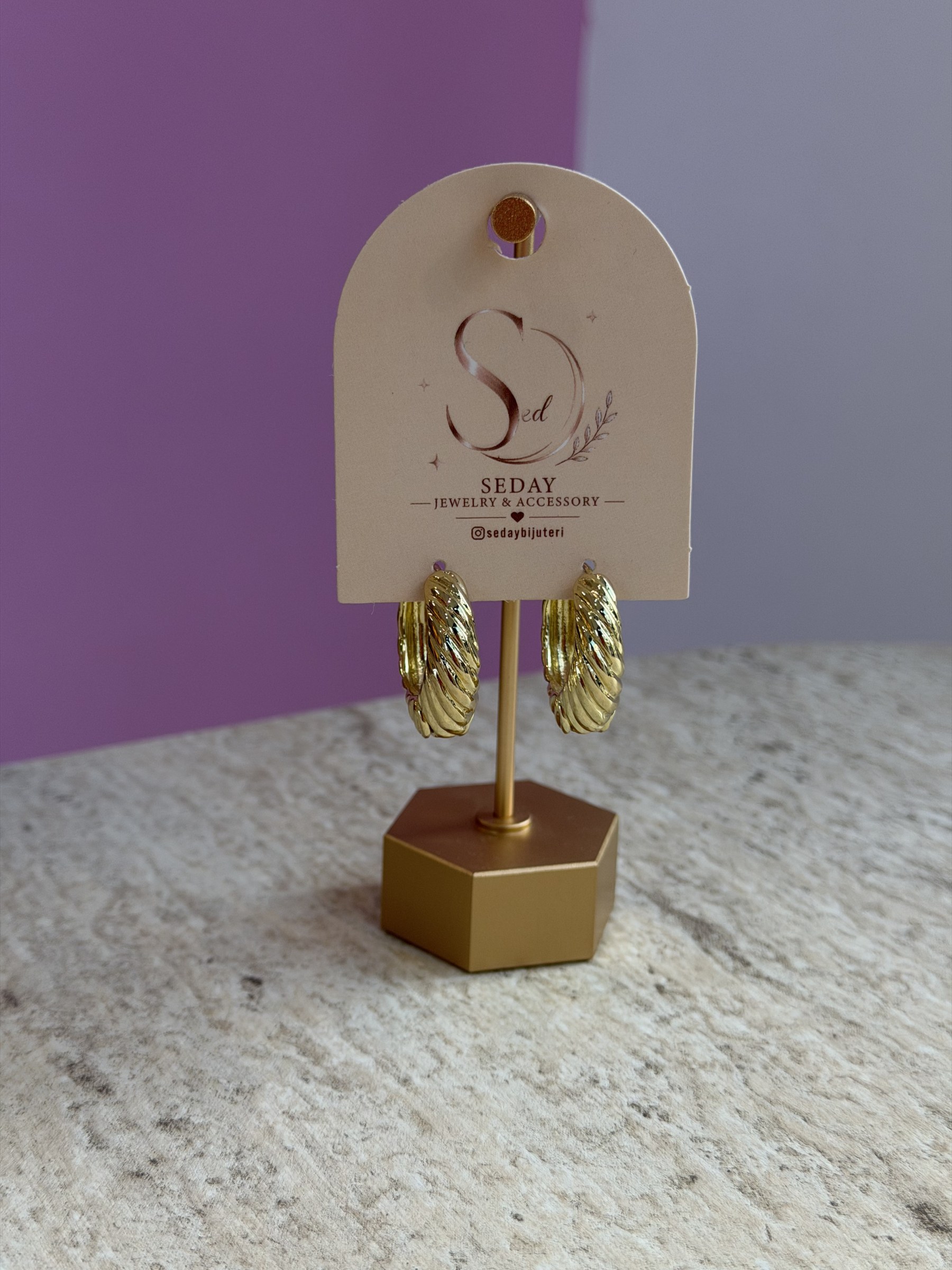 Gold Halka Küpe