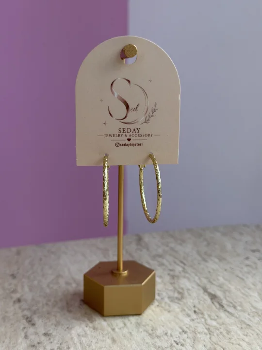 Gold Kaplama Halka Küpe